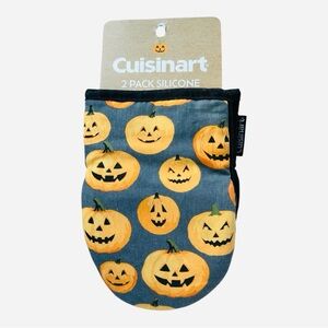 NEW Cuisinart 2 Pack MiniOven Mitts Halloween Seasonal Pumpkins Jack-o’-Lanterns